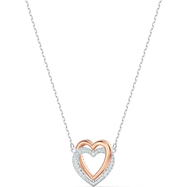 Swarovski Infinity Heart Jewelry Collection Necklaces and Bracelets Rose Gold amp Rhodium Tone Finish Clear CrystalsNecklace