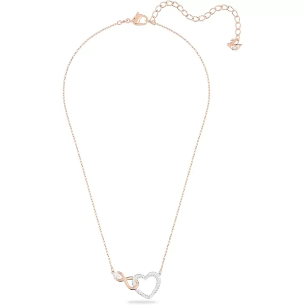 Swarovski Infinity Heart Jewelry Collection Necklaces and Bracelets Rose Gold amp Rhodium Tone Finish Clear CrystalsPendant Necklace