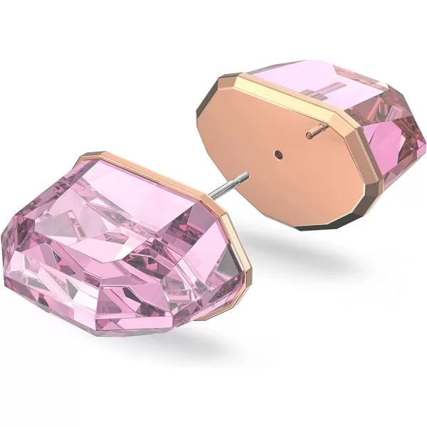 Swarovski Lucent Crystal Earring Jewelry CollectionPink Double Sided Stud Rose Gold Tone