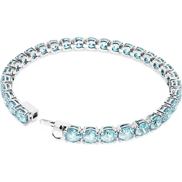 Swarovski Matrix Tennis Bracelet Collection Pink Crystals Blue Crystals Clear Crystals Round Cut Rhodium Finish Gold Tone Finish Rose Gold Tone FinishBlue Small