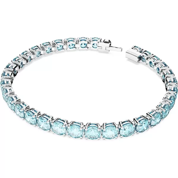 Swarovski Matrix Tennis Bracelet Collection Pink Crystals Blue Crystals Clear Crystals Round Cut Rhodium Finish Gold Tone Finish Rose Gold Tone FinishBlue Small