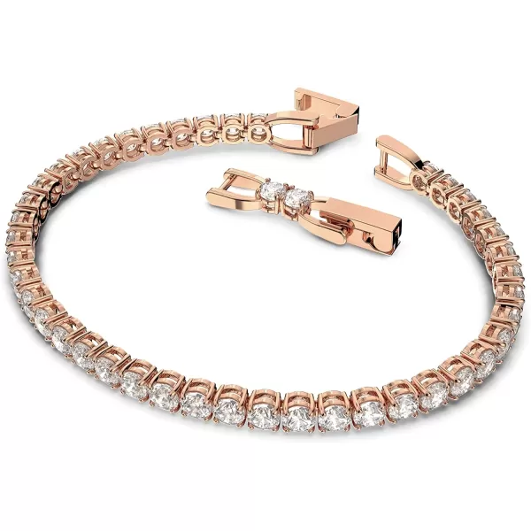 Swarovski Matrix Tennis Bracelet Collection Pink Crystals Blue Crystals Clear Crystals Round Cut Rhodium Finish Gold Tone Finish Rose Gold Tone FinishRose Gold Tone One Size