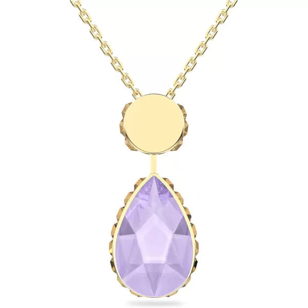 Swarovski Orbita necklace Drop cut crystalGreen Lilac and Topaz