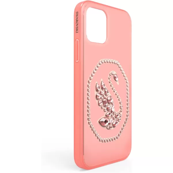 Swarovski Signum Smartphone Case for iPhone 13 Pink with Swarovski Swan Motif and Pink Swarovski Crystals Part of the Swarovski Signum CollectioniPhone 13 Pro Max Pink Crystals