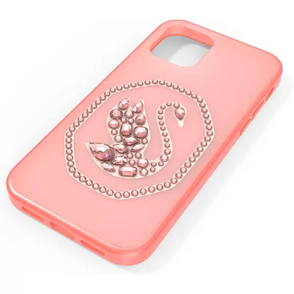 Swarovski Signum Smartphone Case for iPhone 13 Pink with Swarovski Swan Motif and Pink Swarovski Crystals Part of the Swarovski Signum CollectioniPhone 13 Pink Crystals