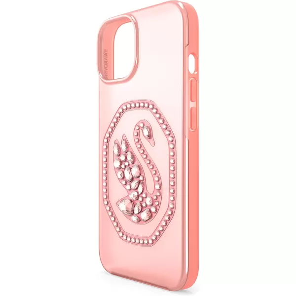 Swarovski Signum Smartphone Case for iPhone 13 Pink with Swarovski Swan Motif and Pink Swarovski Crystals Part of the Swarovski Signum CollectioniPhone 14 Pink