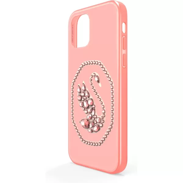 Swarovski Signum Smartphone Case for iPhone 13 Pink with Swarovski Swan Motif and Pink Swarovski Crystals Part of the Swarovski Signum CollectioniPhone 13 Pink Crystals