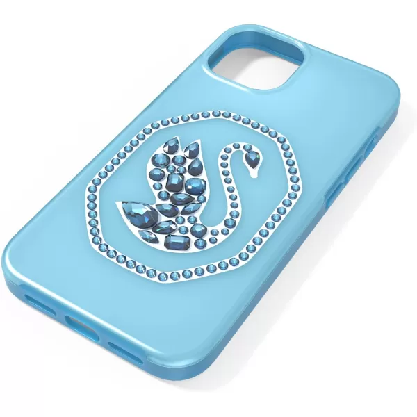 Swarovski Signum Smartphone Case for iPhone 13 Pink with Swarovski Swan Motif and Pink Swarovski Crystals Part of the Swarovski Signum CollectioniPhone 12 Pro Max Blue Crystals