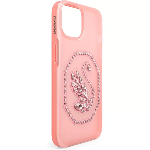 Swarovski Signum Smartphone Case for iPhone 13 Pink with Swarovski Swan Motif and Pink Swarovski Crystals Part of the Swarovski Signum CollectioniPhone 14 Pink