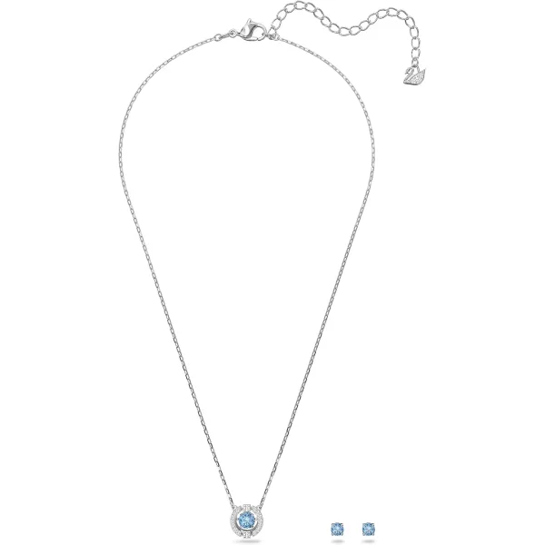 Swarovski Sparking Dance Crystal Necklace and Earring Set Jewelry CollectionBlue Jewelry Set