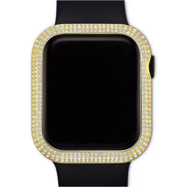 Swarovski Sparkling Case Compatible with Apple Watch Silver Tone 41 mm40 mm GoldTone Finish