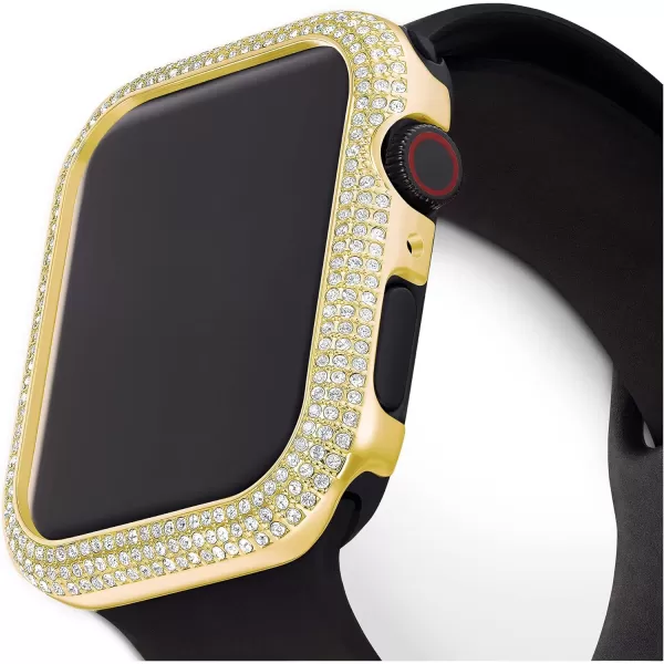 Swarovski Sparkling Case Compatible with Apple Watch Silver Tone 41 mm40 mm GoldTone Finish