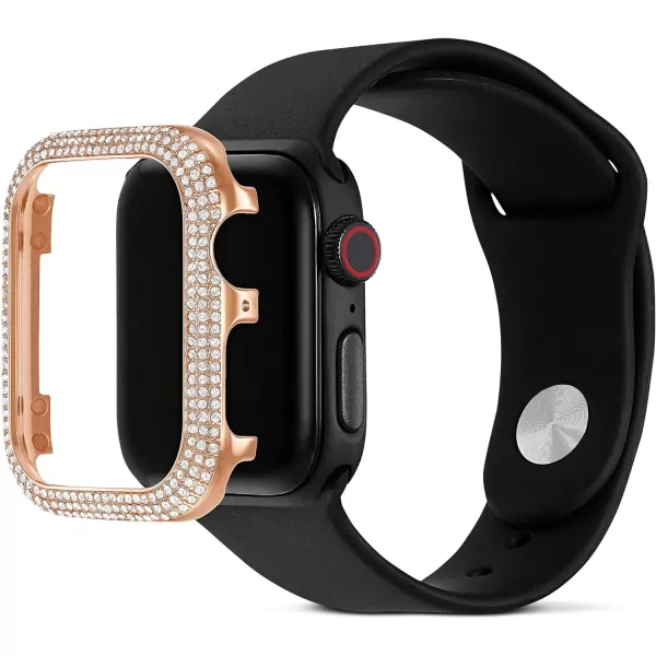 Swarovski Sparkling Case Compatible with Apple Watch Silver Tone 41 mm40 mm RoseGold Tone