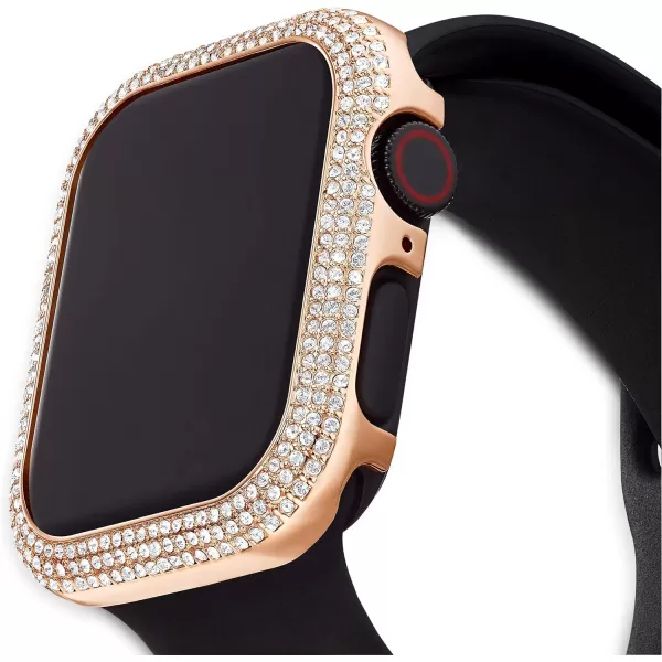 Swarovski Sparkling Case Compatible with Apple Watch Silver Tone 41 mm40 mm RoseGold Tone