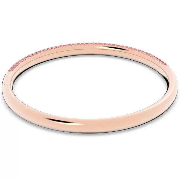 Swarovski Stone Bangle Bracelet Collection Clear Crystals Pink CrystalsRose Gold Tone Finish Medium