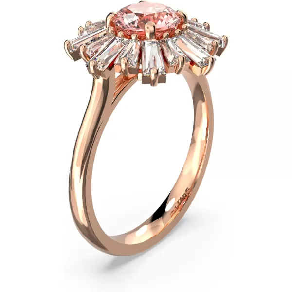 Swarovski Sunshine Ring Collection Pink Crystals Rose Gold Tone FinishUS 5EU 50