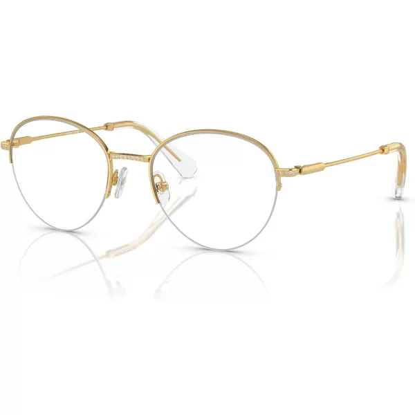 Swarovski Womens Sk1004 Round Prescription Eyewear FramesGoldDemo Lens