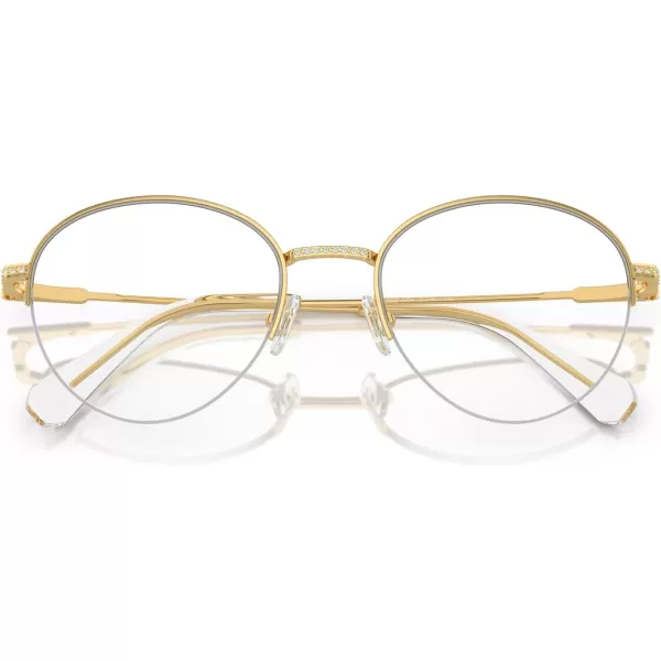 Swarovski Womens Sk1004 Round Prescription Eyewear FramesGoldDemo Lens