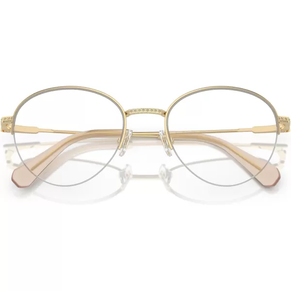 Swarovski Womens Sk1004 Round Prescription Eyewear FramesPale GoldDemo Lens