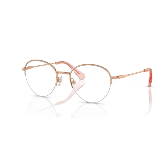 Swarovski Womens Sk1004 Round Prescription Eyewear FramesRose GoldDemo Lens