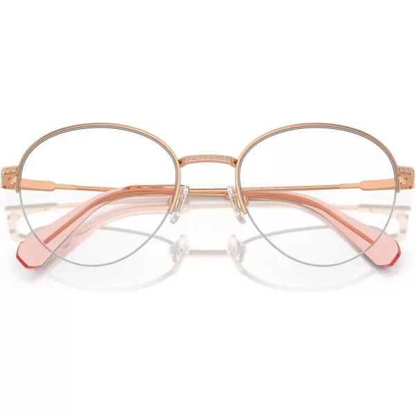 Swarovski Womens Sk1004 Round Prescription Eyewear FramesRose GoldDemo Lens