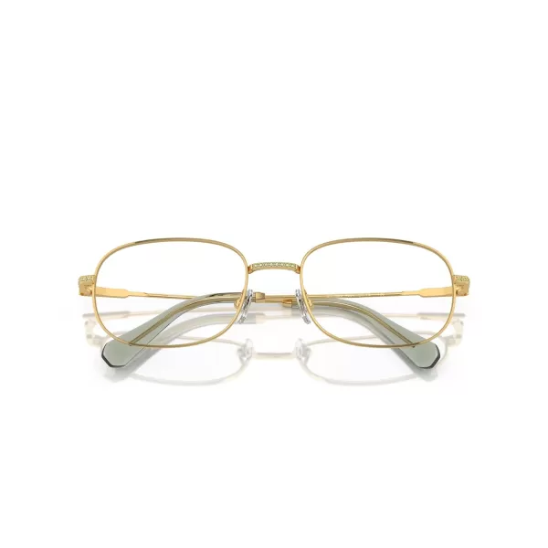 Swarovski Womens Sk1005 Rectangular Prescription Eyewear FramesGoldDemo Lens