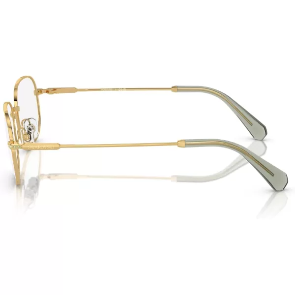 Swarovski Womens Sk1005 Rectangular Prescription Eyewear FramesGoldDemo Lens