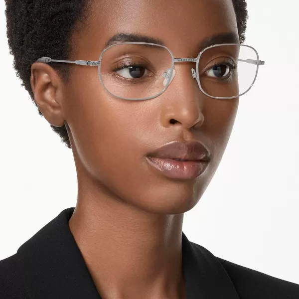 Swarovski Womens Sk1005 Rectangular Prescription Eyewear FramesGunmetalDemo Lens