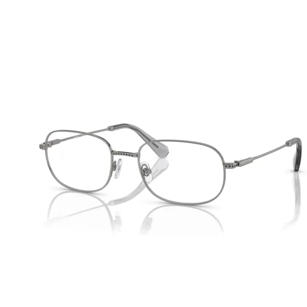 Swarovski Womens Sk1005 Rectangular Prescription Eyewear FramesGunmetalDemo Lens