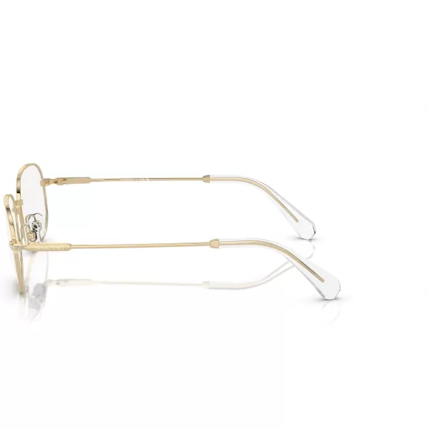 Swarovski Womens Sk1005 Rectangular Prescription Eyewear FramesPale GoldDemo Lens