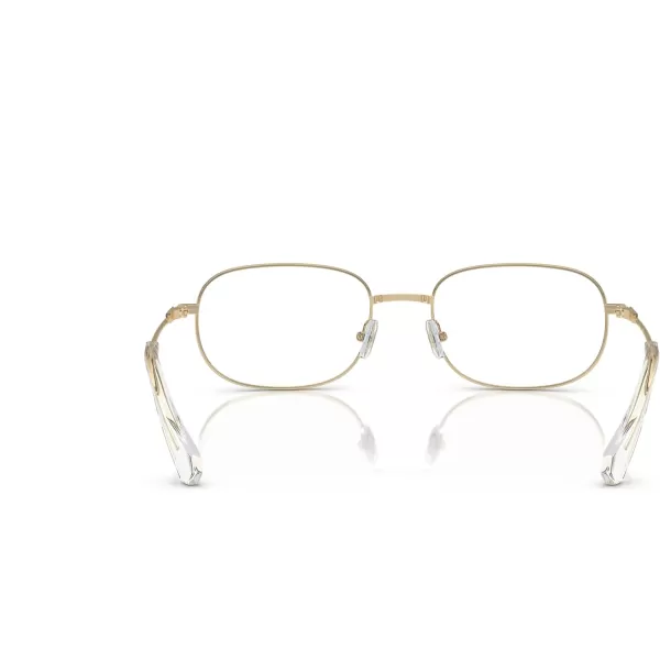 Swarovski Womens Sk1005 Rectangular Prescription Eyewear FramesPale GoldDemo Lens