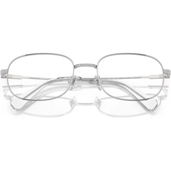 Swarovski Womens Sk1005 Rectangular Prescription Eyewear FramesSilverDemo Lens