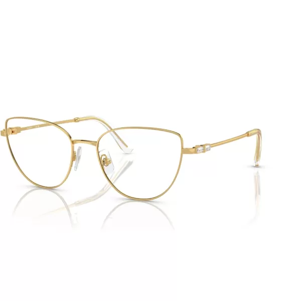 Swarovski Womens Sk1007 Cat Eye Prescription Eyewear FramesGoldDemo Lens