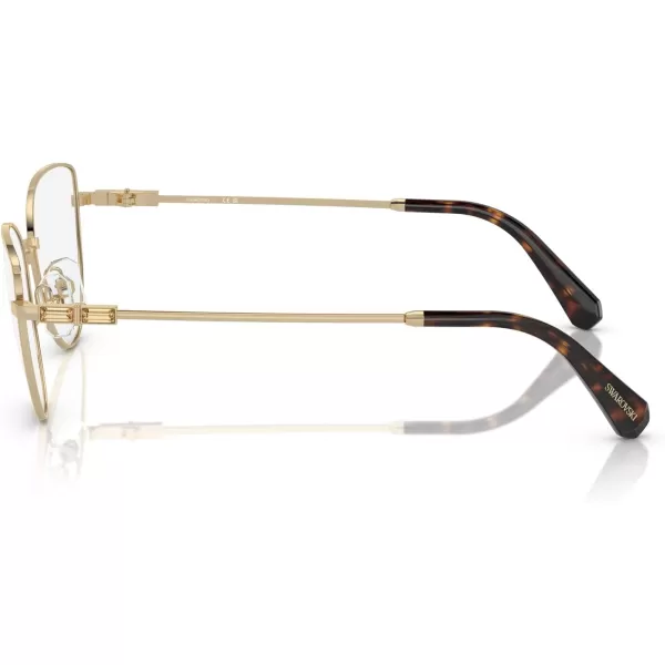 Swarovski Womens Sk1007 Cat Eye Prescription Eyewear FramesPale GoldHavanaDemo Lens