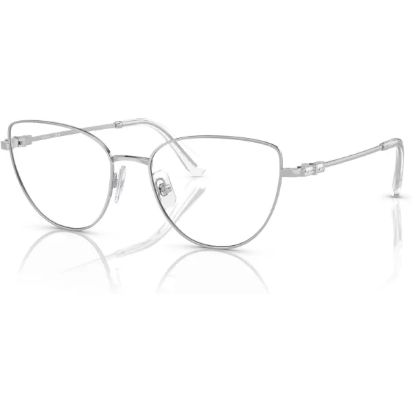 Swarovski Womens Sk1007 Cat Eye Prescription Eyewear FramesSilverDemo Lens