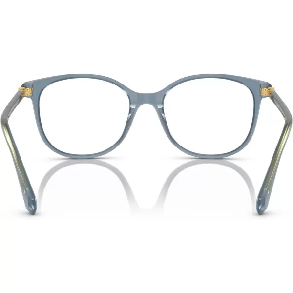 Swarovski Womens Sk2002 Square Prescription Eyewear FramesOpaline BlueDemo Lens