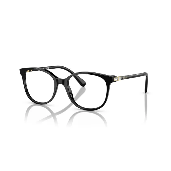 Swarovski Womens Sk2002 Square Prescription Eyewear FramesSolid BlackDemo Lens