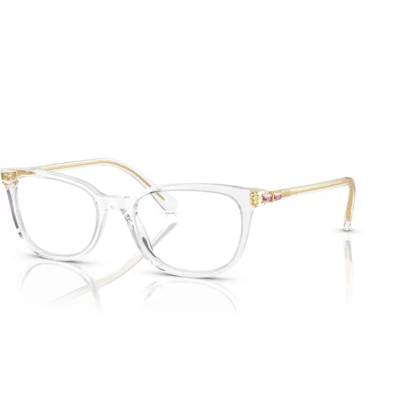 Swarovski Womens Sk2003 Rectangular Prescription Eyewear FramesCrystalDemo Lens