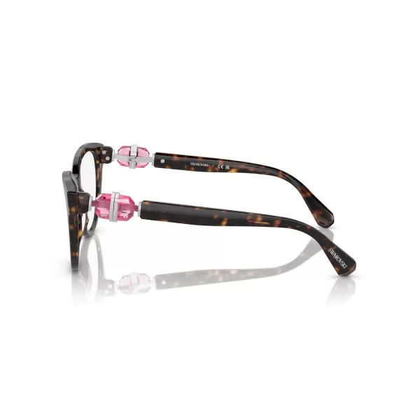 Swarovski Womens Sk2004 Round Prescription Eyewear FramesDark HavanaDemo Lens