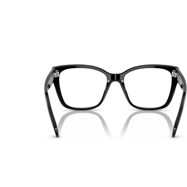 Swarovski Womens Sk2008 Square Prescription Eyewear FramesBlackDemo Lens