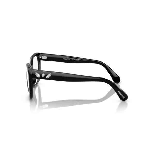 Swarovski Womens Sk2008 Square Prescription Eyewear FramesBlackDemo Lens