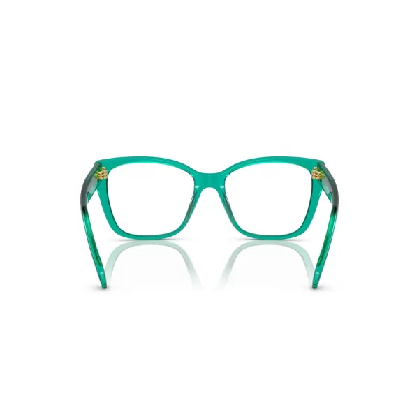 Swarovski Womens Sk2008 Square Prescription Eyewear FramesCrystal GreenDemo Lens