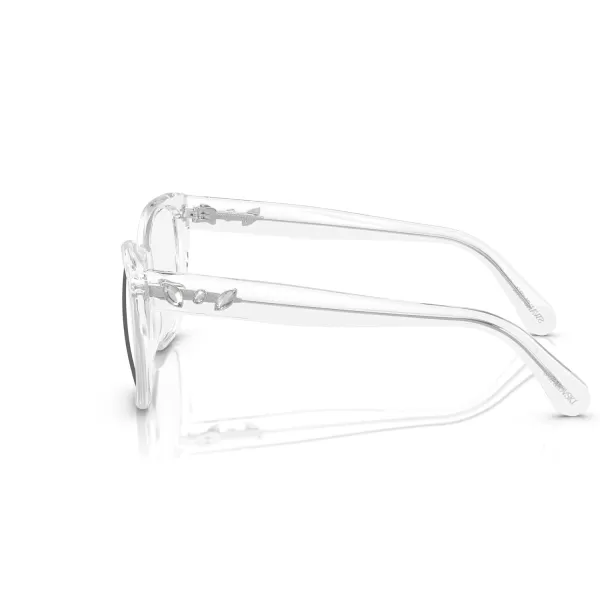 Swarovski Womens Sk2008 Square Prescription Eyewear FramesCrystalDemo Lens