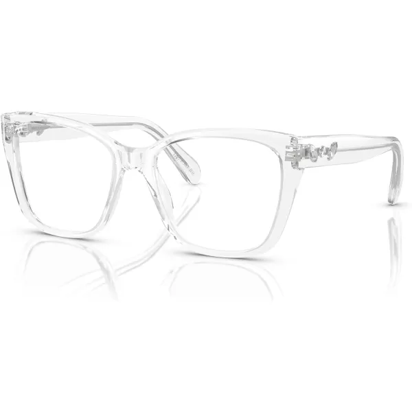 Swarovski Womens Sk2008 Square Prescription Eyewear FramesCrystalDemo Lens