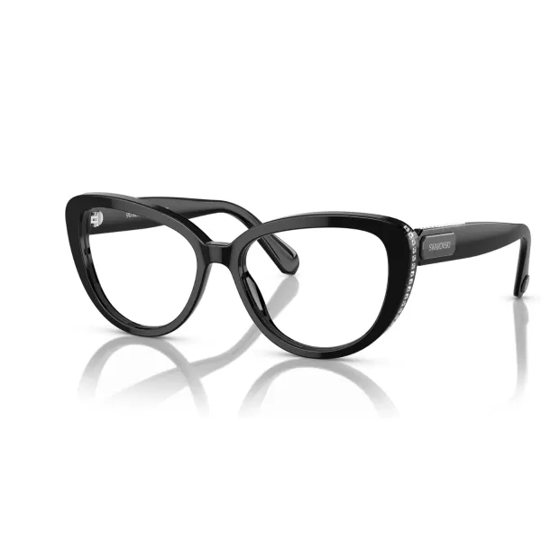 Swarovski Womens Sk2014 Cat Eye Prescription Eyewear FramesBlackGreyDemo Lens