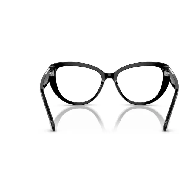 Swarovski Womens Sk2014 Cat Eye Prescription Eyewear FramesBlackWhiteDemo Lens