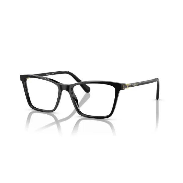 Swarovski Womens Sk2015 Rectangular Prescription Eyewear FramesBlackDemo Lens