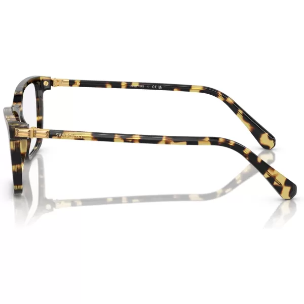 Swarovski Womens Sk2015 Rectangular Prescription Eyewear FramesCrystalDemo Lens