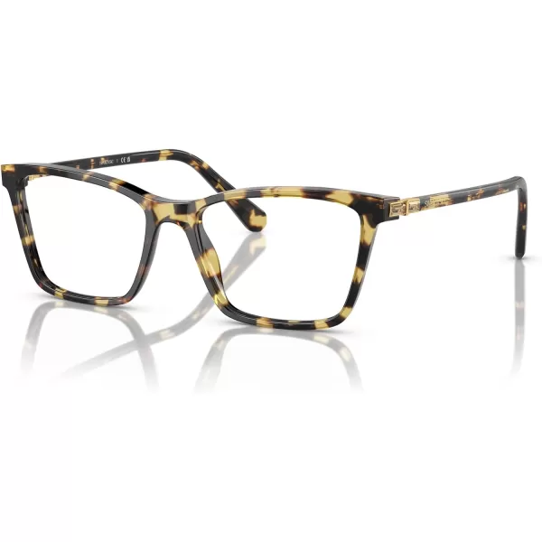 Swarovski Womens Sk2015 Rectangular Prescription Eyewear FramesCrystalDemo Lens