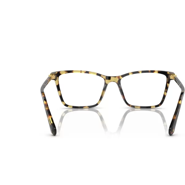 Swarovski Womens Sk2015 Rectangular Prescription Eyewear FramesCrystalDemo Lens